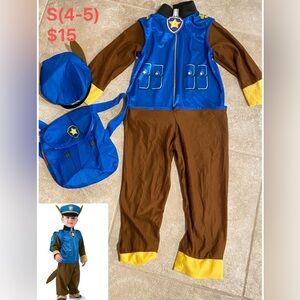 Kids Paw Patrol Chase Halloween Costume all accessories included 4/5